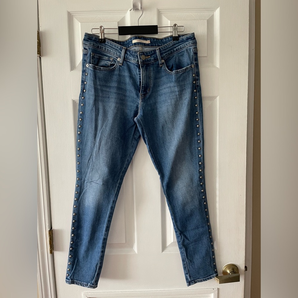 Levi’s studded straight jeans